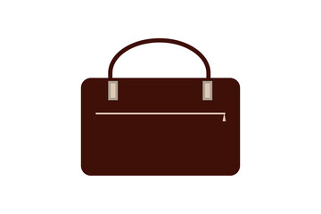 茶色のビジネスバッグ　　グラフィック素材 