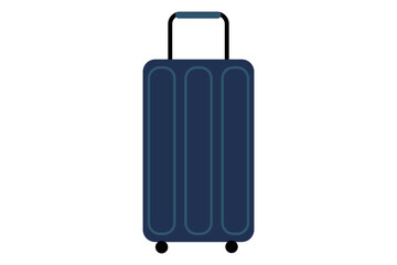 スーツケース　ブルー　グラフィック素材