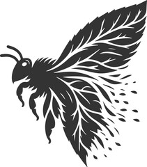 Vector of a insect silhouette black illustration drawing