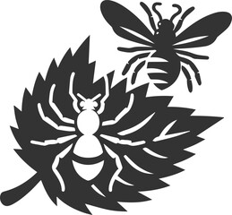 Vector of a insect silhouette black illustration drawing