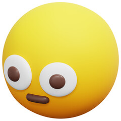 3D Shocked Face Emoji Icon