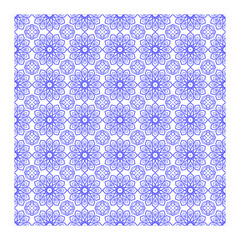 seamless pattern with blue flowers