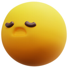 3D Unamused Face Emoji Icon
