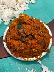 spices on a white plate