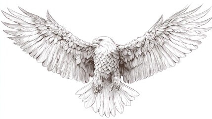 Obraz premium Majestic eagle in flight, detailed design