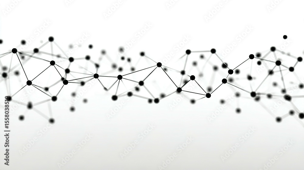 Poster abstract network pattern of interconnected points and lines.