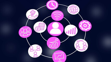 Business, technology, internet and network concept illustration.