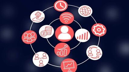 Business, technology, internet and network concept illustration.
