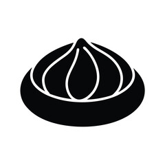 Dumpling Icon Outline Vector Illustration