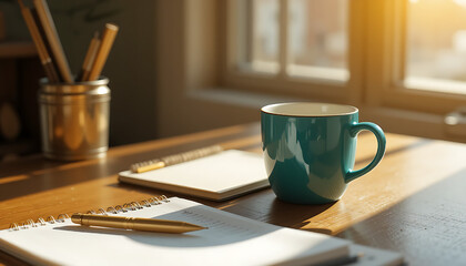 cup of coffee on a wooden table