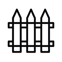 Fence Icon Outline Vector Illustration