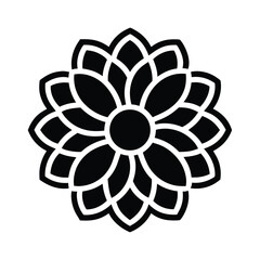 Flower Icon Outline Vector Illustration