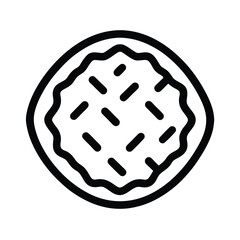 Hash Browns Icon Outline Vector Illustration