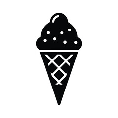 Ice Cream Cone Icon Outline Vector Illustration