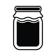 Jam Jar Icon Outline Vector Illustration