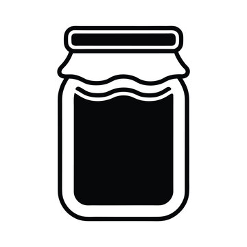 Jam Jar Icon Outline Vector Illustration