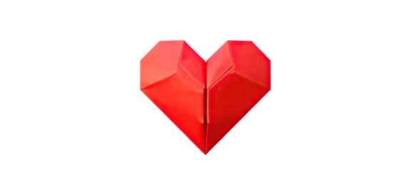 Geometric Red Heart