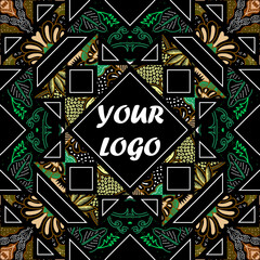 classic quilting batik design with logo