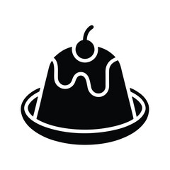 Pudding Icon Outline Vector Illustration