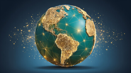 Fototapeta premium background network points Earth's surface wave background Abstract digital wave background information technology background The background is the background. gradient wave digital wave ban