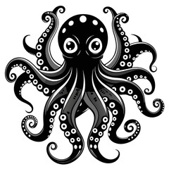 vector illustration of an octopus
