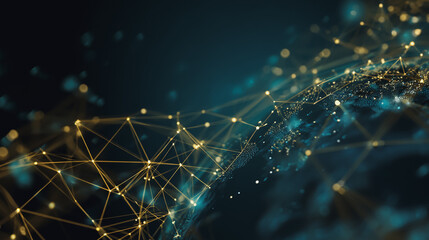background network points Earth's surface wave background Abstract digital wave background information technology background The background is the background. gradient wave digital wave ban