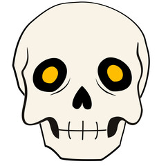 Cartoon skull illustration for Halloween