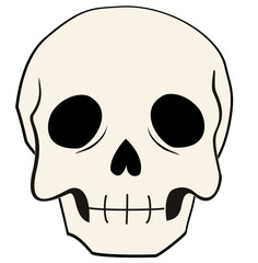 Cute Halloween skull clipart
