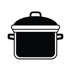 Slow Cooker Icon Outline Vector Illustration