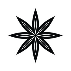 Star Anise Icon Outline Vector Illustration