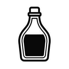 Syrup Bottle Icon Outline Vector Illustration