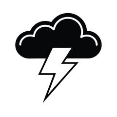 Thunderstorm Icon Outline Vector Illustration