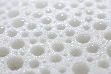 Close-up shot of water droplets on a textured surface, with intricate details and a sense of freshness