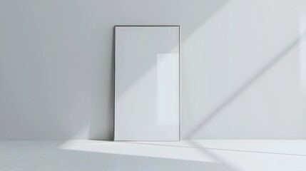 Blank Minimalist Stationery Mockup on Bright White Background for Professional Branding and Marketing