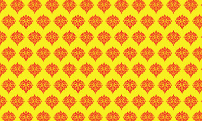 Golden stars and hearts seamless vintage vector pattern for elegant wallpaper or fabric design