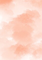 Watercolor background with pink clouds suitable for invitation, wedding, birthday, announcement, salon, nails art, etc. 