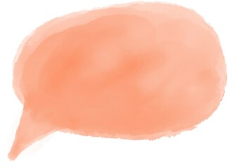 Watercolor bubble speech illustration.