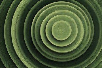 Concentric green circles pattern design, a perfect image to express the abstract idea of technology and concept