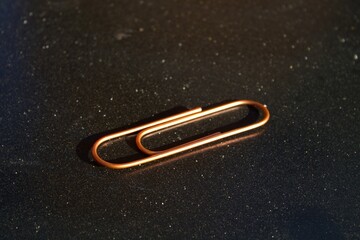 rose gold paperclip up close
