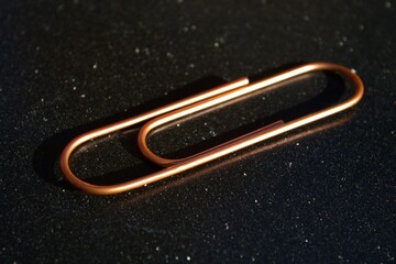 rose gold paperclip up close