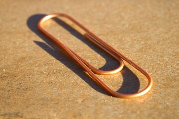 rose gold paperclip up close
