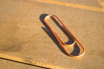 rose gold paperclip up close