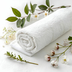 A soft, absorbent fabric towel made from cotton, ideal for drying, bathing, cleaning
