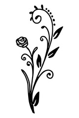 Vintage pattern vector image - floral ornament