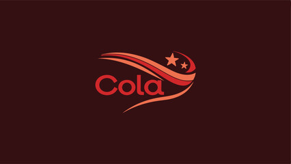 Cola Refresh Drink Swirl Logo