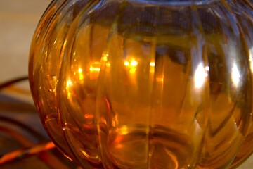 pumpkin shaped bronze orange decoration