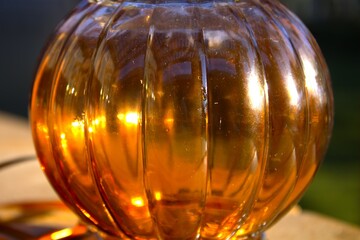 pumpkin shaped bronze orange decoration