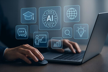 High-Tech Data Office Scene, 3d render