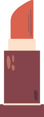 Red lipstick decorative cosmetics vector illustration