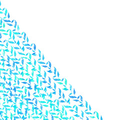 abstract blue floral ornament for border corner